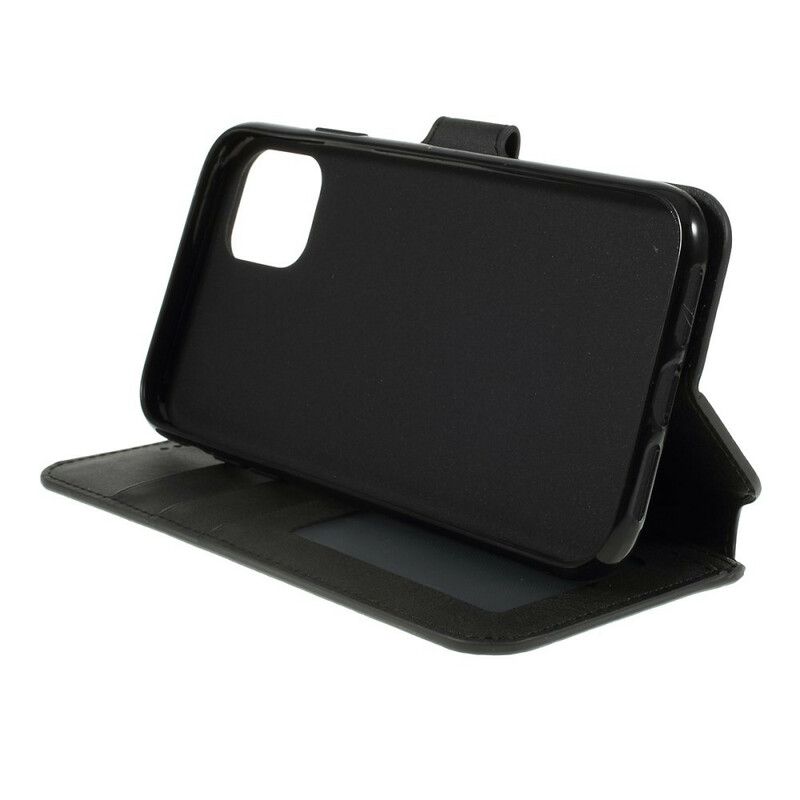Kožené Puzdro iPhone 11 Pro Kožený Efekt Azns
