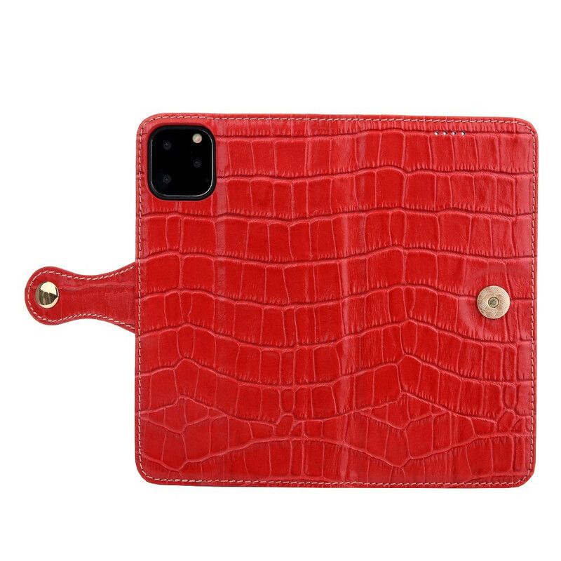 Kožené Puzdro iPhone 11 Pro Krásny Croco
