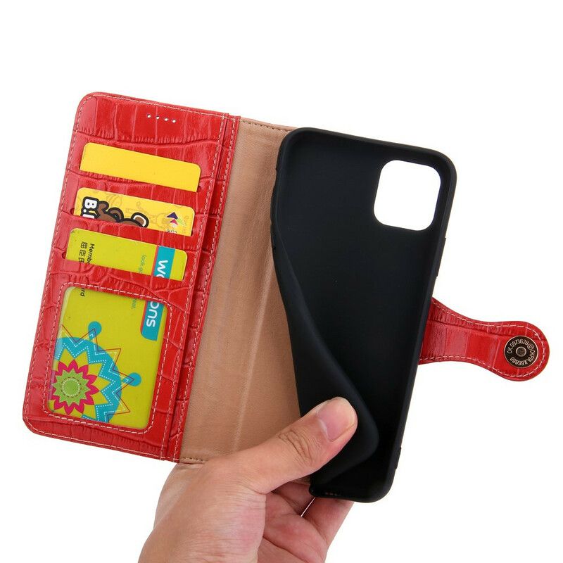 Kožené Puzdro iPhone 11 Pro Krásny Croco