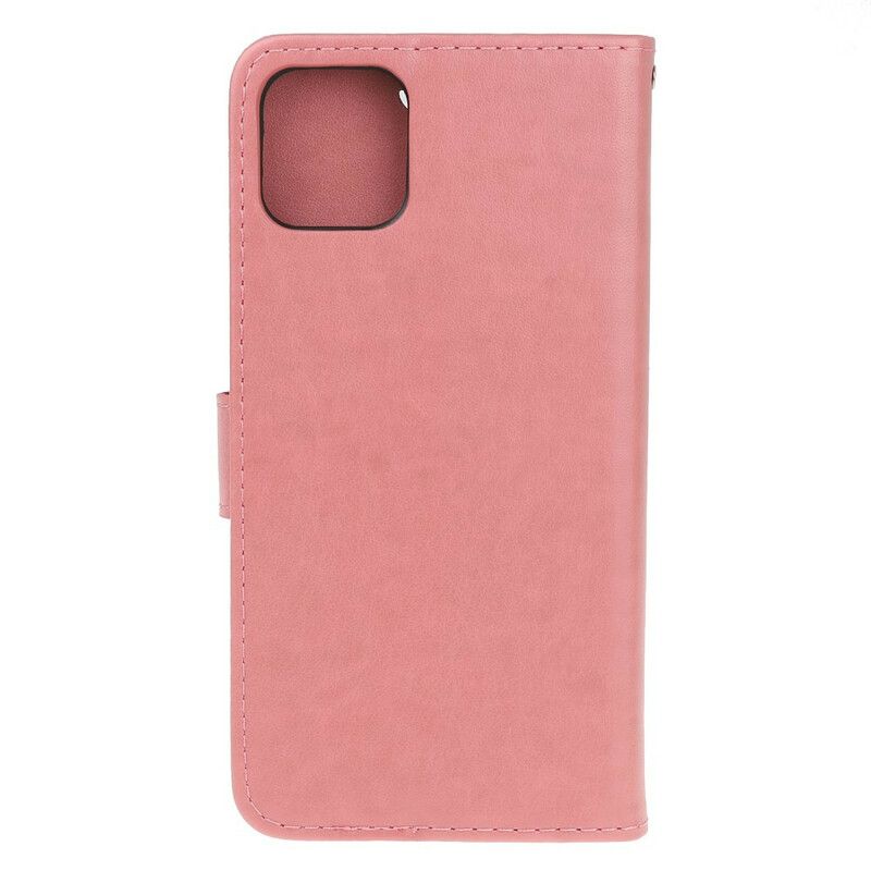 Kožené Puzdro iPhone 11 Pro Strappy Kvetinová