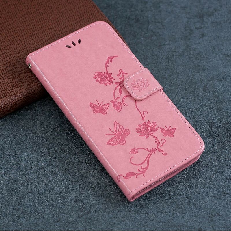 Kožené Puzdro iPhone 11 Pro Strappy Kvetinová