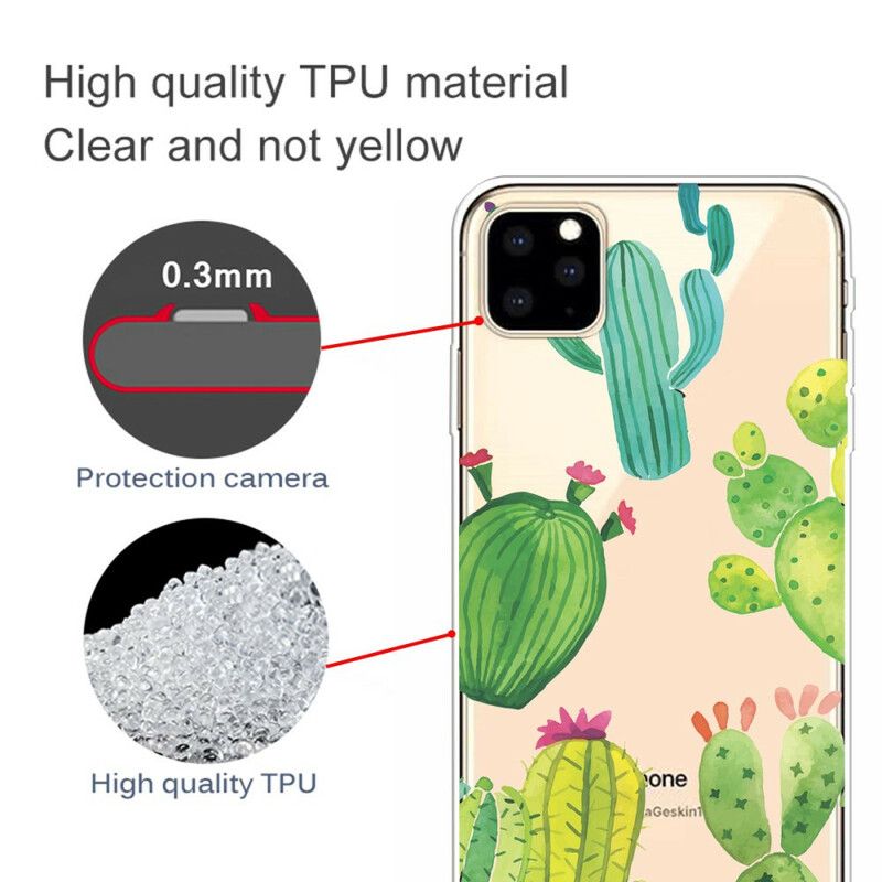 Kryt iPhone 11 Pro Akvarelové Kaktusy