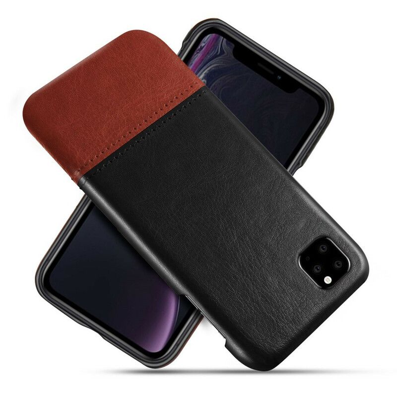 Kryt iPhone 11 Pro Dvojfarebný Kožený Efekt Ksq