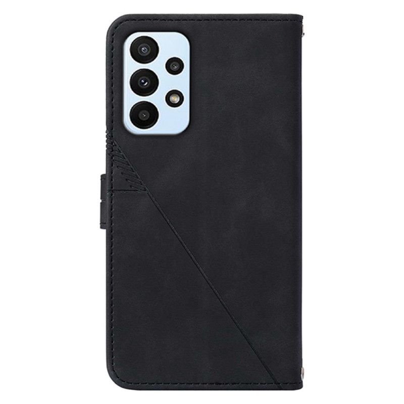 Kožené Puzdro Samsung Galaxy A13 Vzor S Popruhom