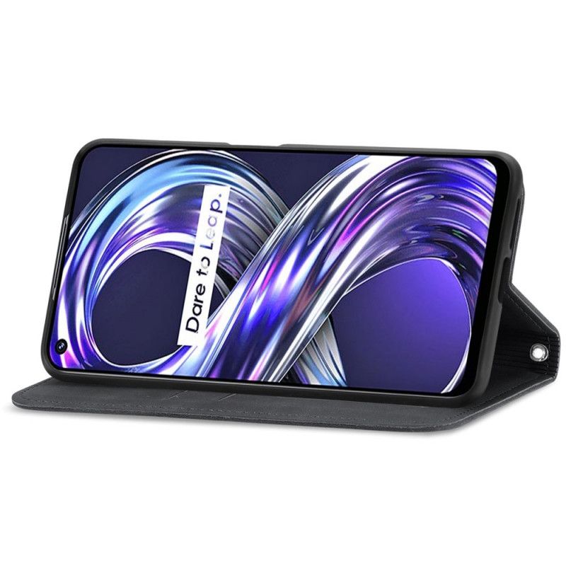 Flipové Puzdro Realme 8i Kožené Puzdro Dizajn Na Dotyk Pokožky