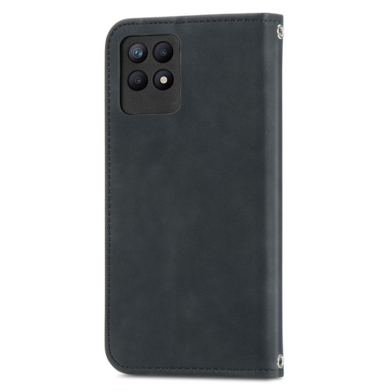 Flipové Puzdro Realme 8i Kožené Puzdro Dizajn Na Dotyk Pokožky