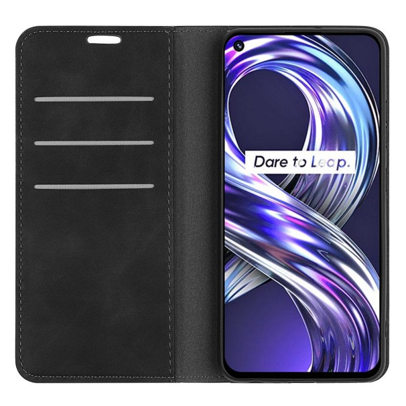 Flipové Puzdro Realme 8i Kožené Puzdro Jemnosť Pokožky Na Dotyk