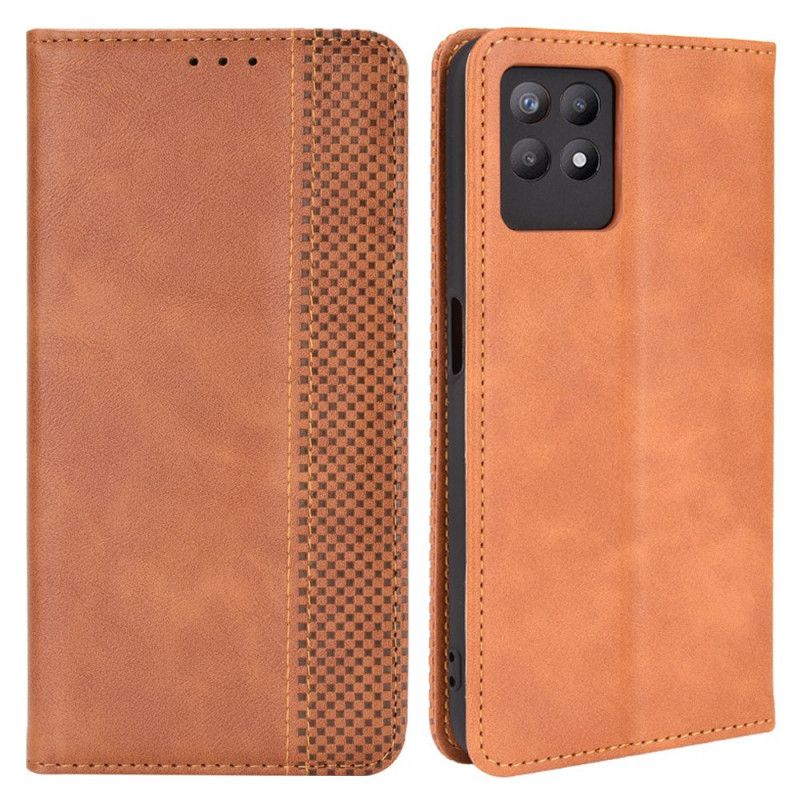 Flipové Puzdro Realme 8i Kožené Puzdro Štylizovaný Efekt Vintage Kože