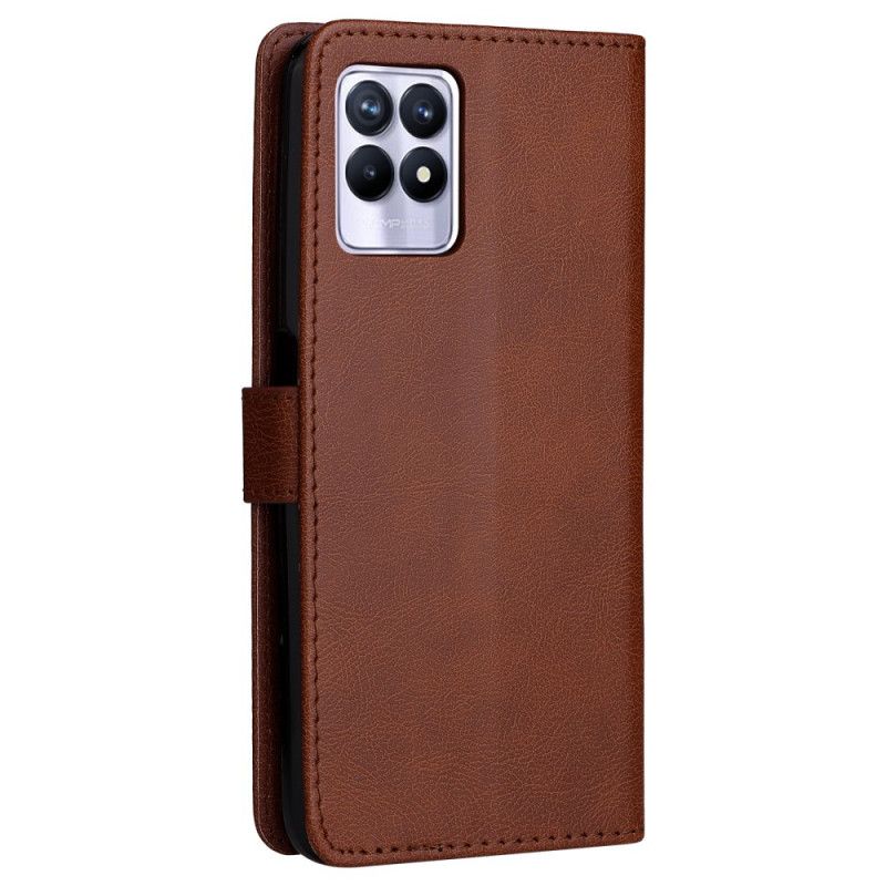 Kožené Puzdro Realme 8i Efekt Kože Na Remienku