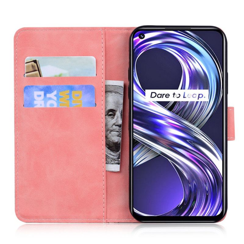 Kožené Puzdro Realme 8i Odtlačok Tváre Tigra