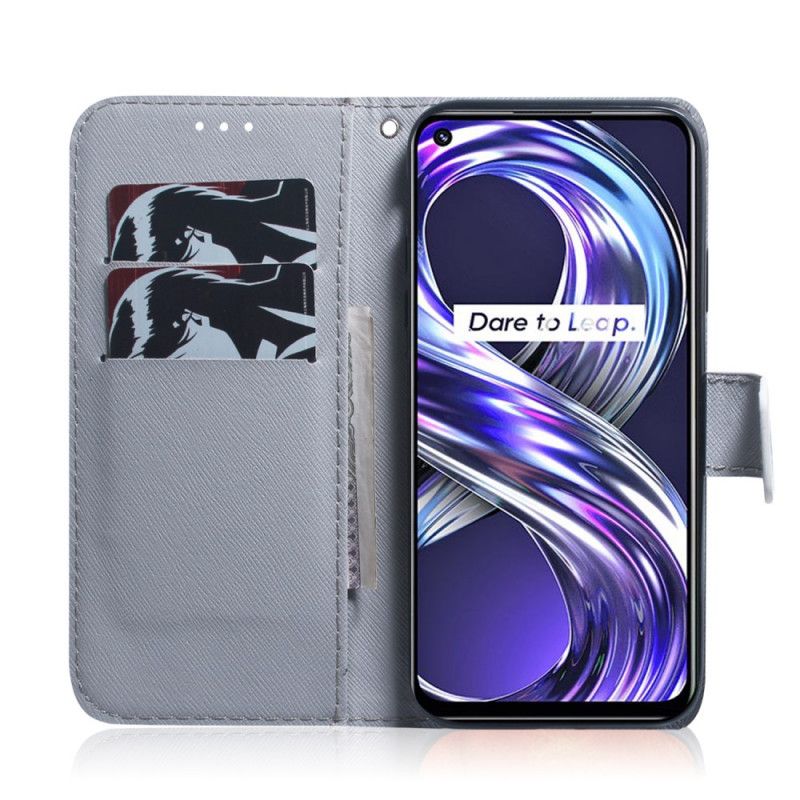 Peňaženkový Kryt Realme 8i Tvár Tigra