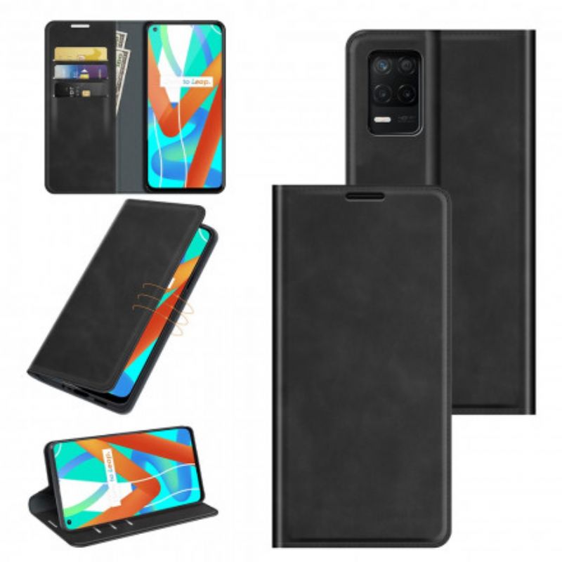 Flipové Puzdro Realme 8 5G Kožené Puzdro Dotyk Pokožky