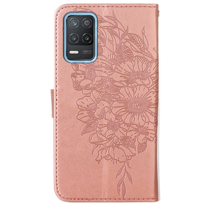 Kožené Puzdro Realme 8 5G Dizajn Motýľa