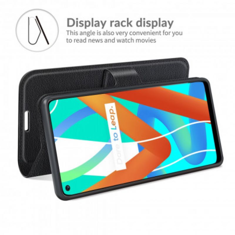 Kožené Puzdro Realme 8 5G Klasický Efekt Liči
