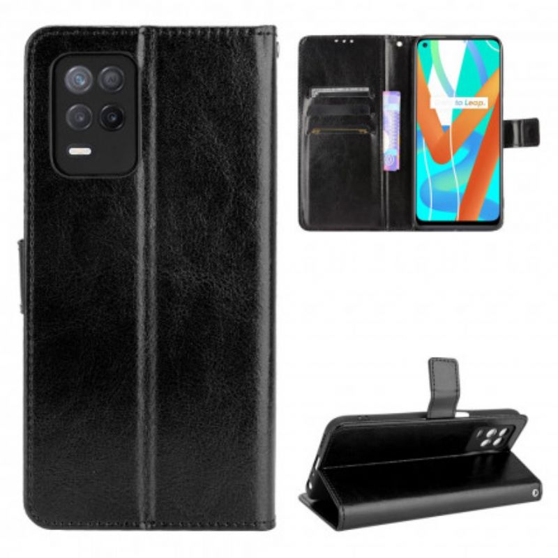 Kožené Puzdro Realme 8 5G Krikľavá Umelá Koža