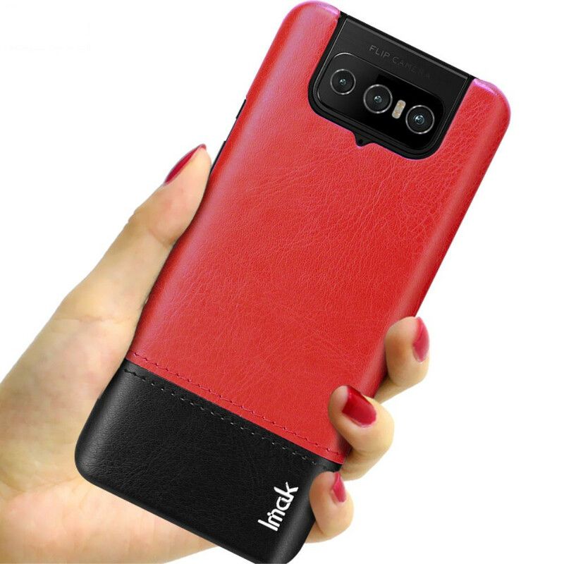 Kryt Asus Zenfone 7 / 7 Pro Kožený Efekt Série Imak Ruiyi