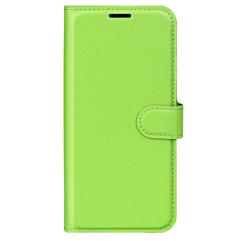 Kožené Puzdro Samsung Galaxy A34 5G Klasický Kožený Efekt Litchi