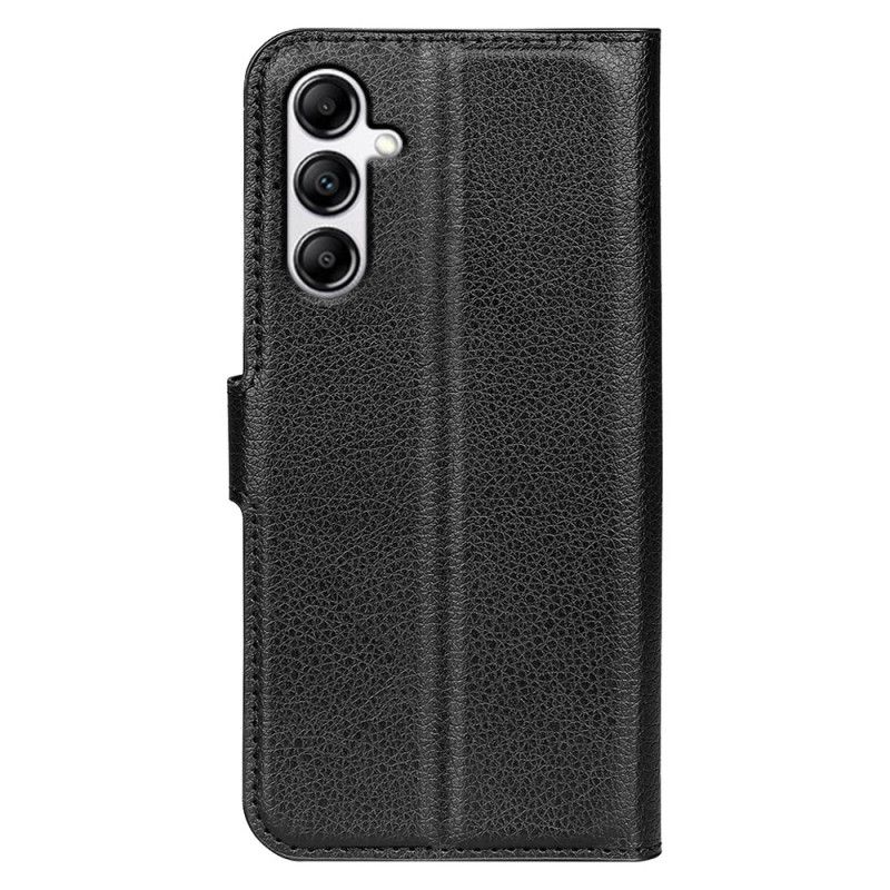 Kožené Puzdro Samsung Galaxy A34 5G Klasický Kožený Efekt Litchi