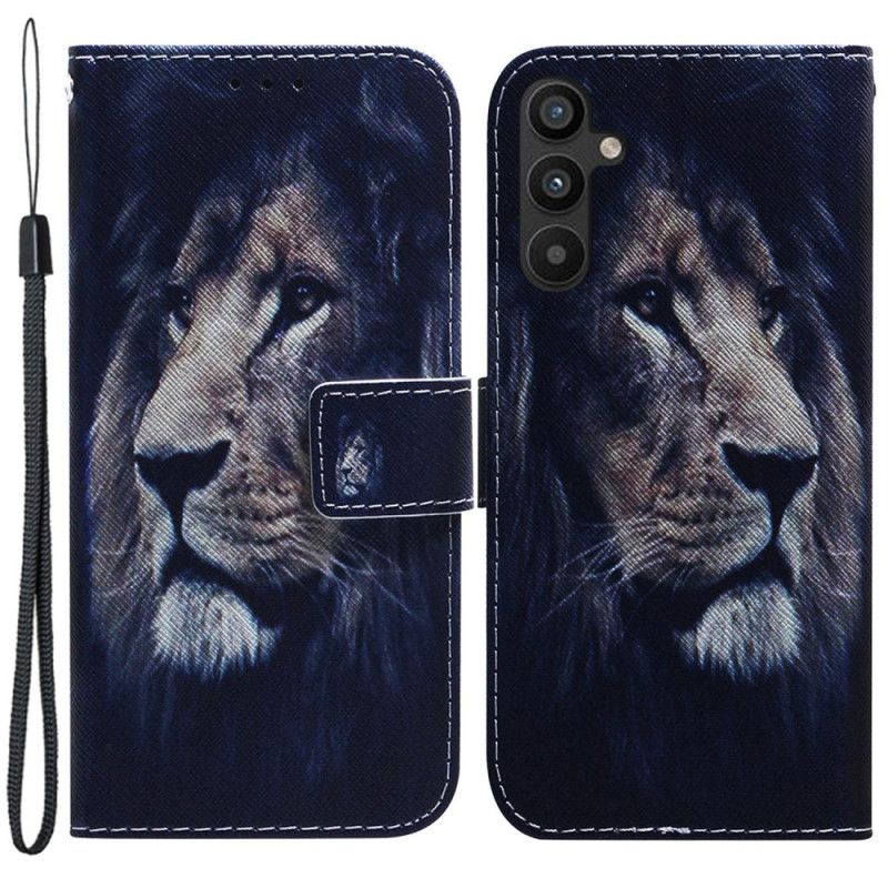 Kožené Puzdro Samsung Galaxy A34 5G Lanyard Lion