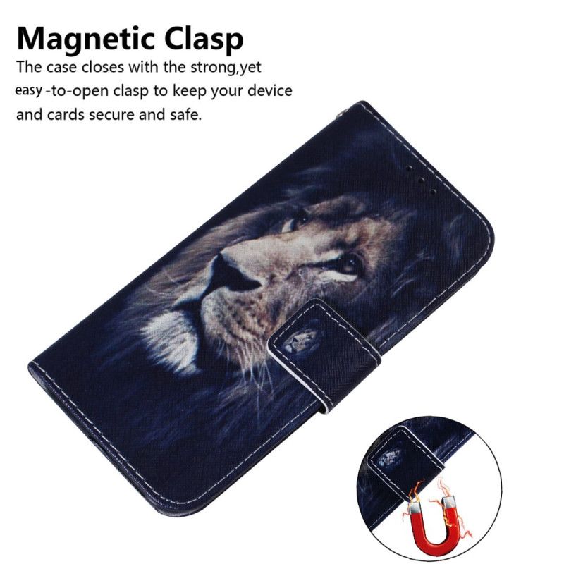 Kožené Puzdro Samsung Galaxy A34 5G Lanyard Lion