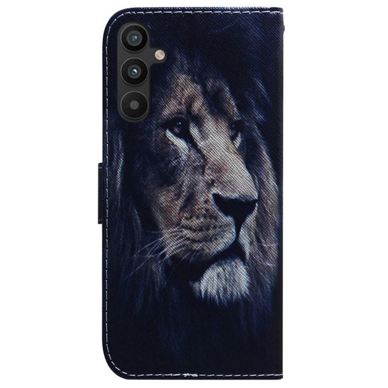 Kožené Puzdro Samsung Galaxy A34 5G Lanyard Lion