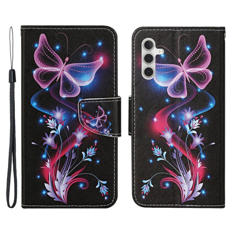 Kožené Puzdro Samsung Galaxy A34 5G Tangá Butterflies