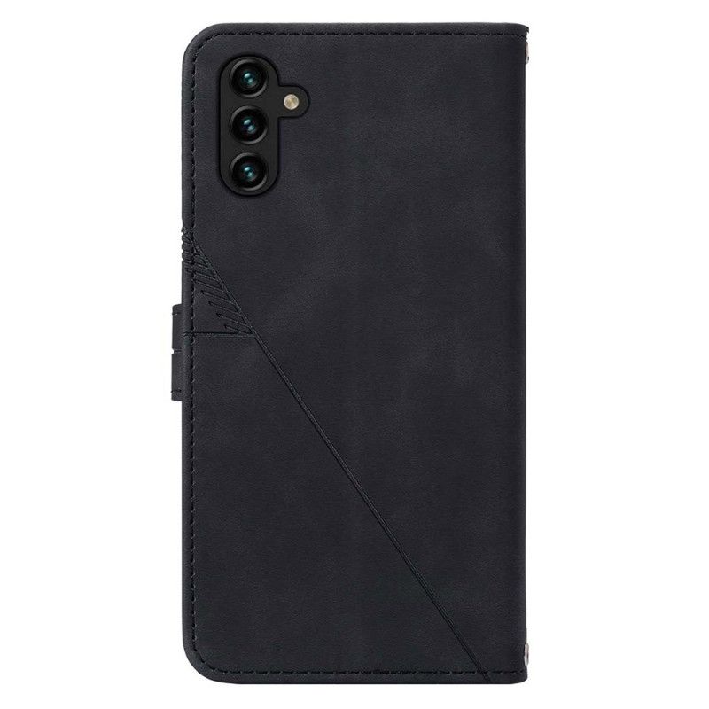 Peňaženkový Kryt Samsung Galaxy A34 5G Trojuholníky Popruhov