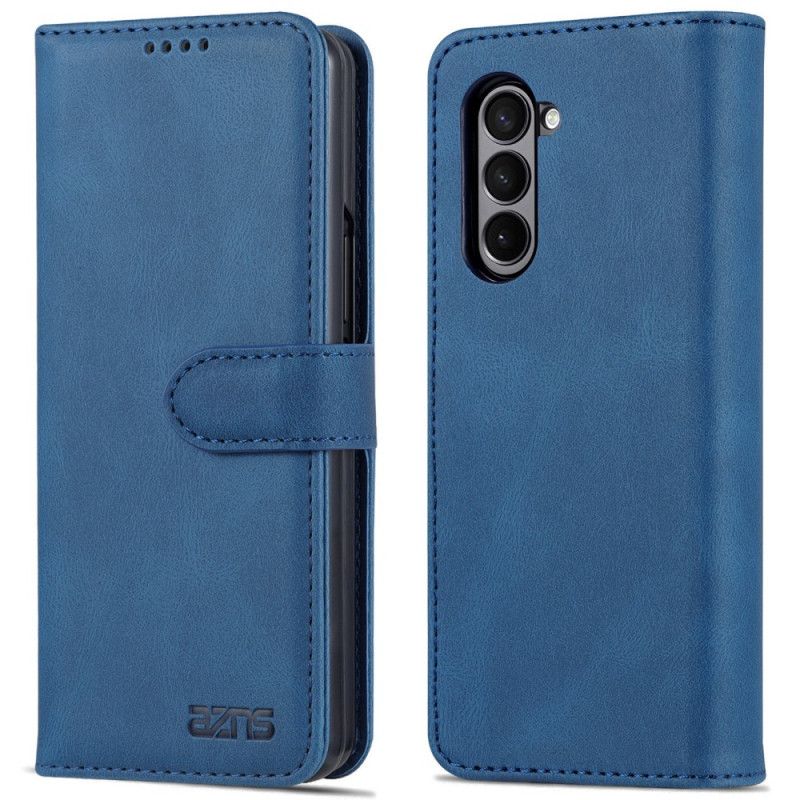 Kožené Puzdro Samsung Galaxy Z Fold 5 Kožený Efekt Azns