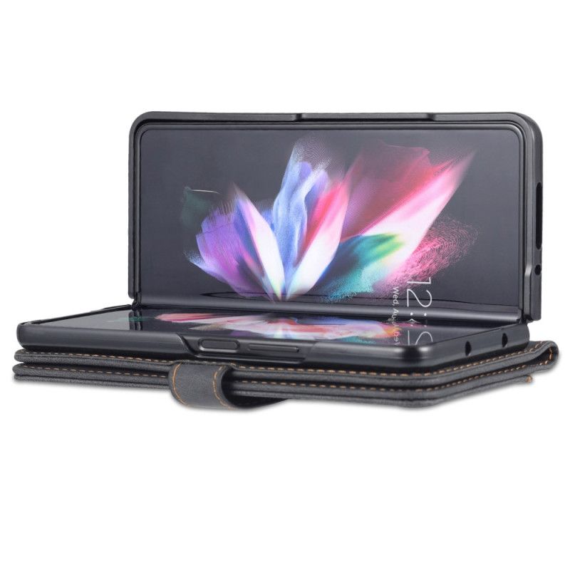Kožené Puzdro Samsung Galaxy Z Fold 5 Kožený Efekt Azns