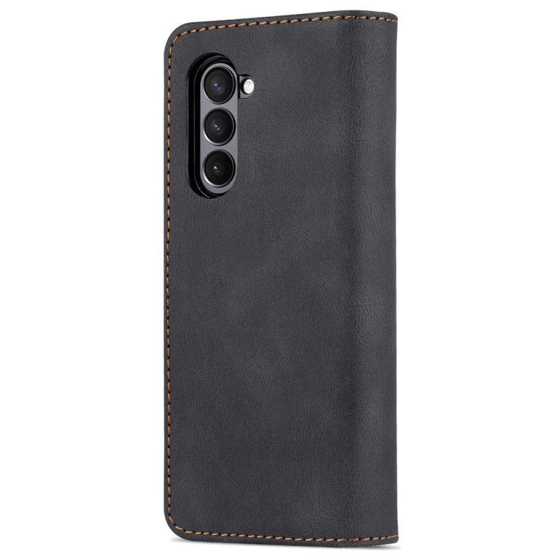 Kožené Puzdro Samsung Galaxy Z Fold 5 Kožený Efekt Azns
