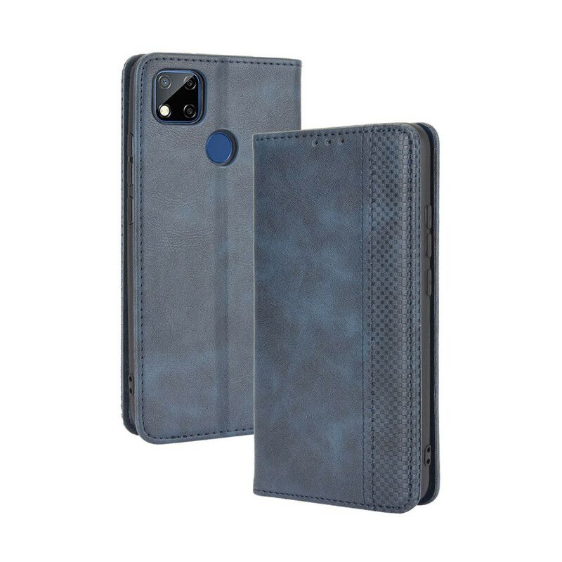 Flipové Puzdro Xiaomi Redmi 9C Kožené Puzdro Štylizovaný Efekt Vintage Kože