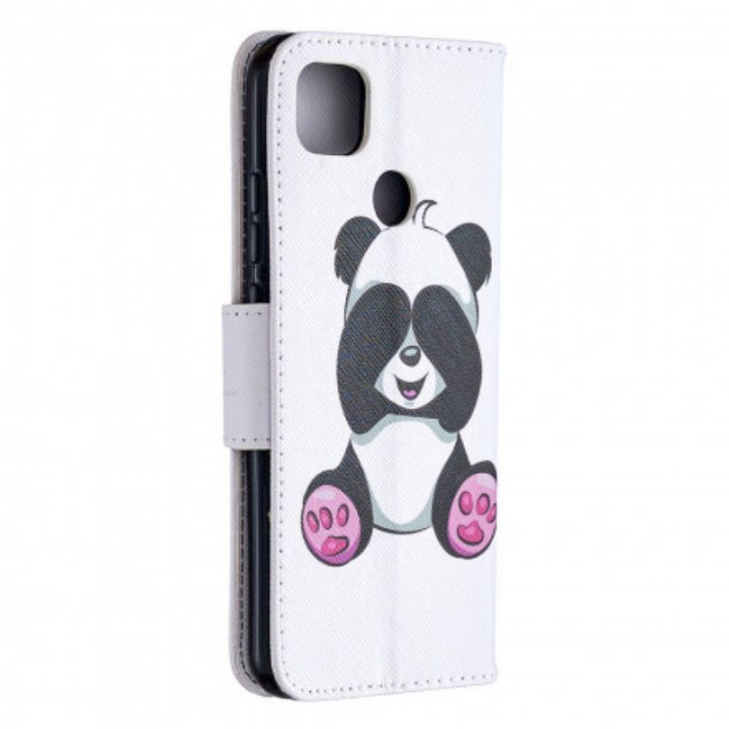 Kožené Puzdro Xiaomi Redmi 9C Panda Zábava