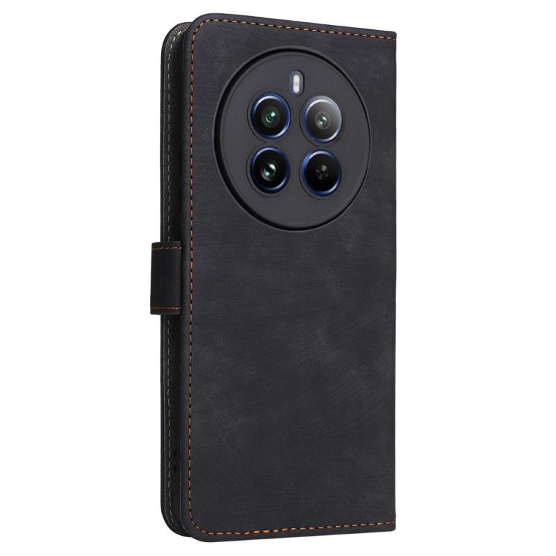 Kožené Puzdro Realme 12 Pro / 12 Pro Plus Kryt Na Mobil S Blokovaním Rfid A Šnúrkou