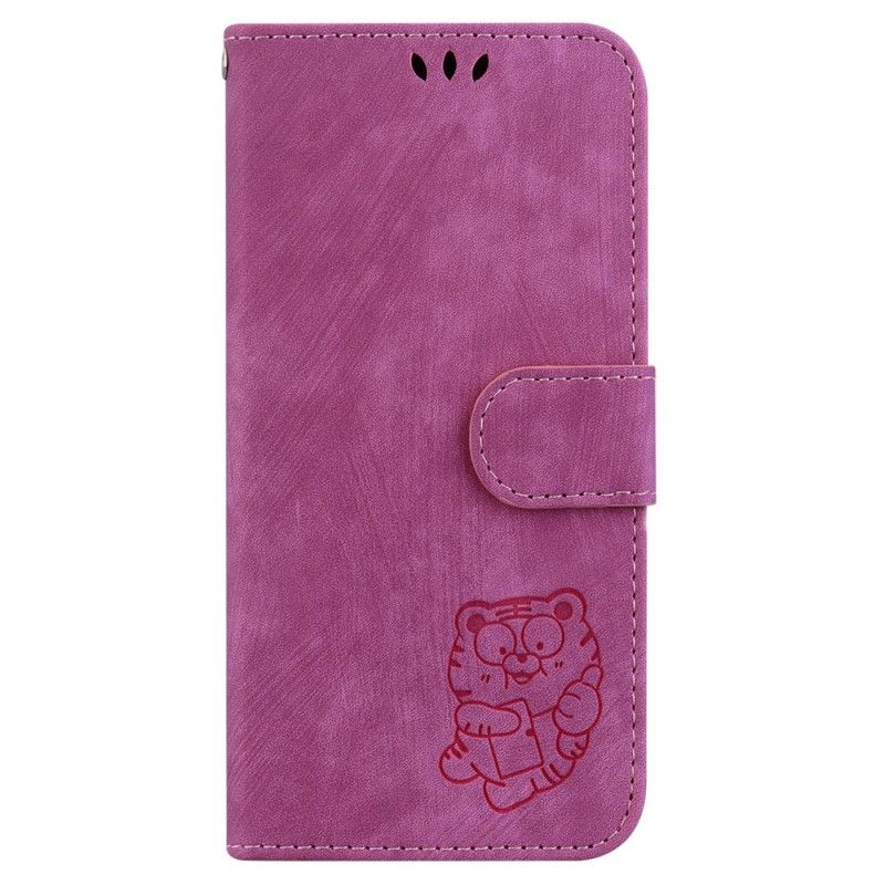 Kožené Puzdro Realme 12 Pro / 12 Pro Plus Malý Tiger S Popruhom