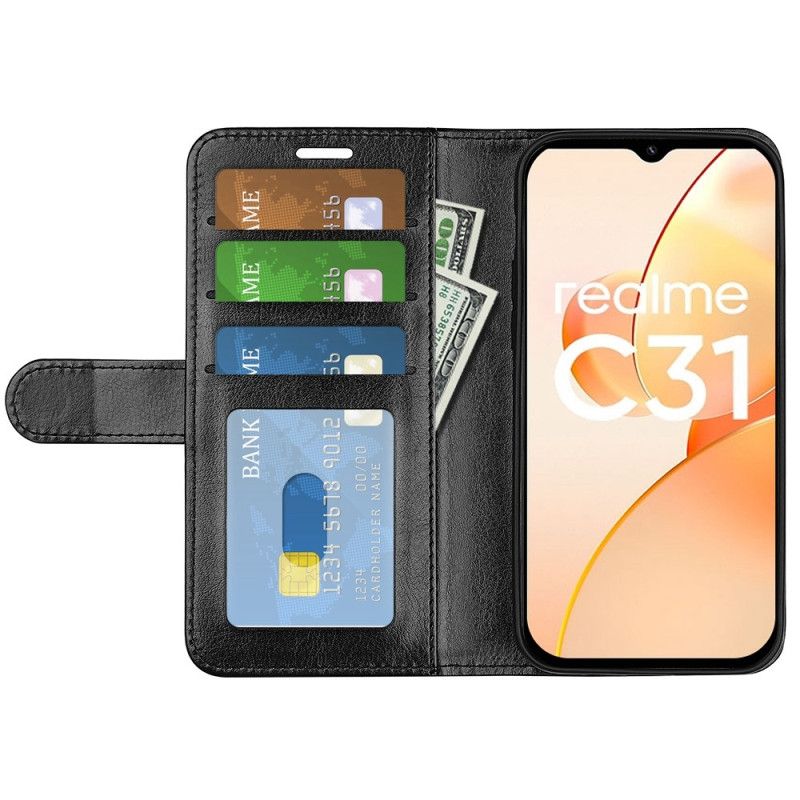 Kožené Puzdro Realme C31 Kožený Efekt