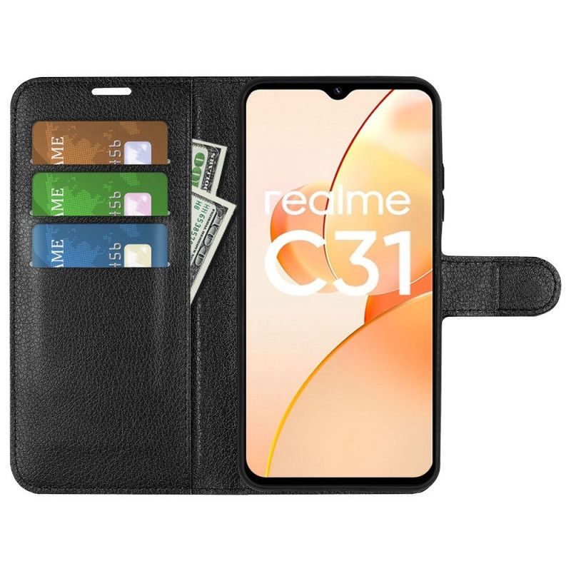 Kožené Puzdro Realme C31 Krikľavá Umelá Koža