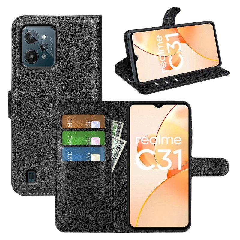 Kožené Puzdro Realme C31 Krikľavá Umelá Koža