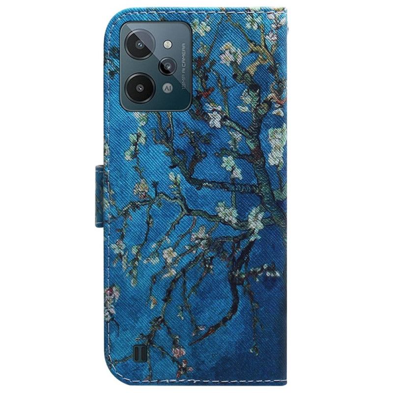 Kožené Puzdro Realme C31 Marhuľový Kvet