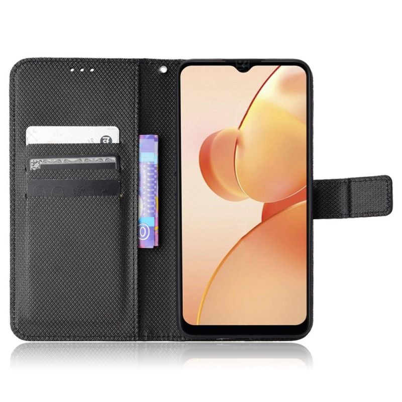 Kožené Puzdro Realme C31 Textúrovaný Efekt S Remienkom