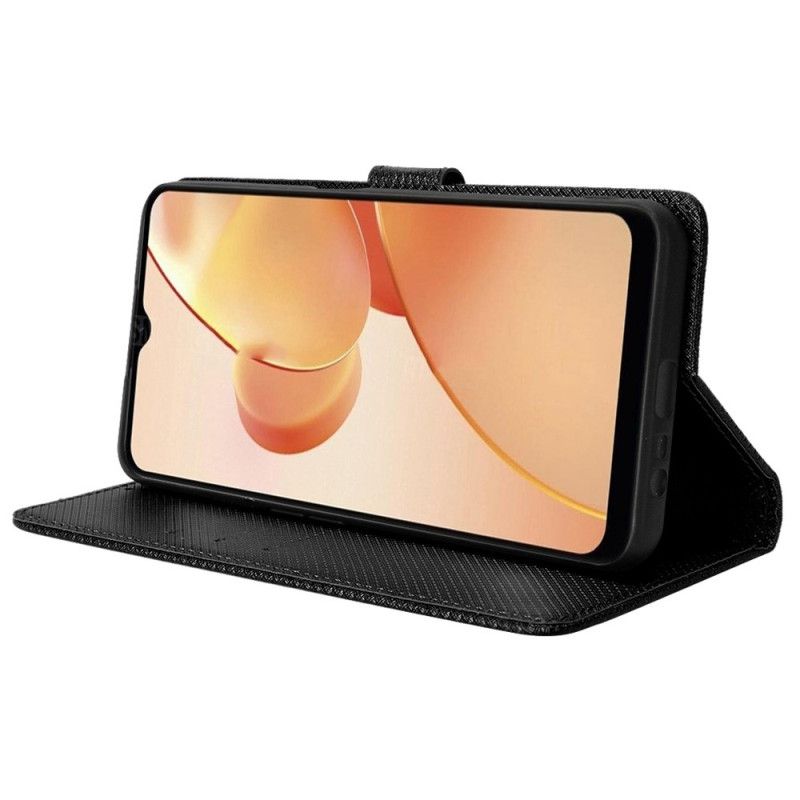 Kožené Puzdro Realme C31 Textúrovaný Efekt S Remienkom