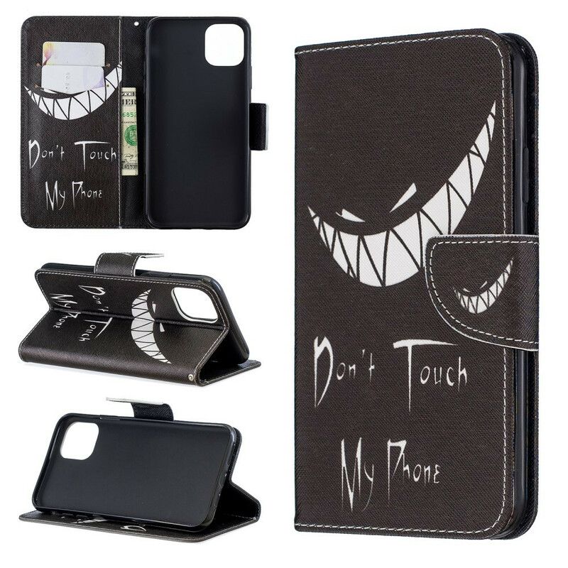 Kožené Puzdro iPhone 11 Pro Max Diabolský Telefón