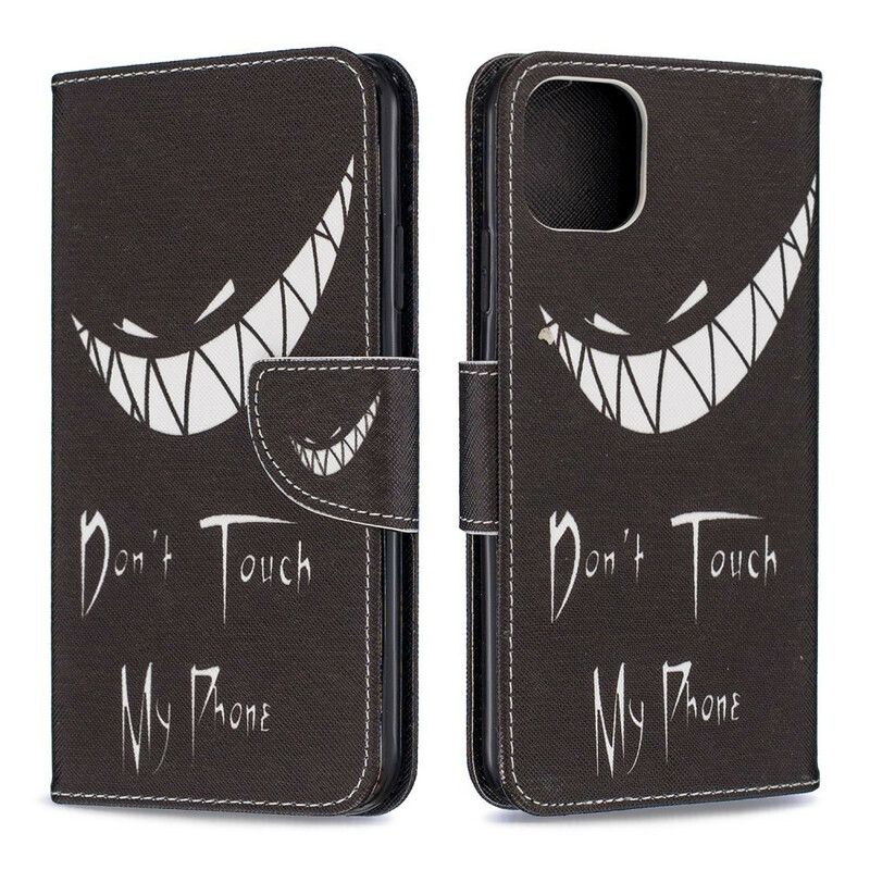 Kožené Puzdro iPhone 11 Pro Max Diabolský Telefón
