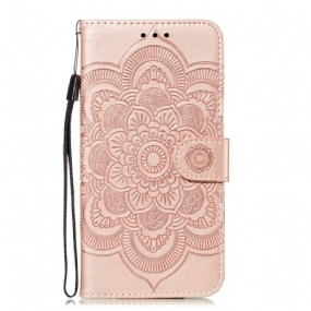 Kožené Puzdro iPhone 11 Pro Max Mandala S Plným Remienkom