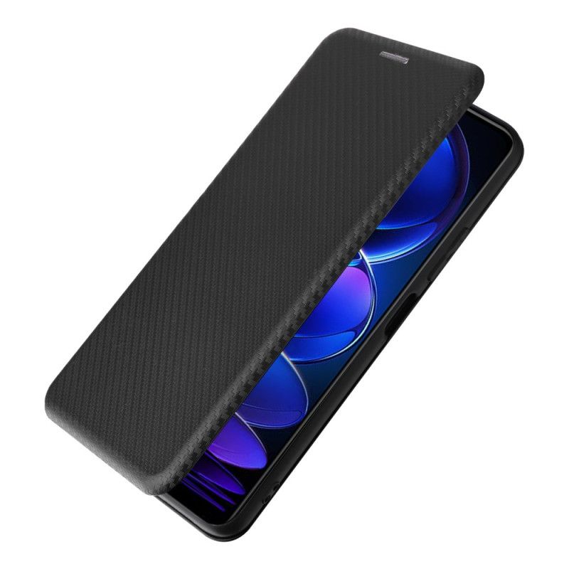 Flipové Puzdro Xiaomi Redmi Note 12 5G Kožené Puzdro Uhlíkové Vlákno