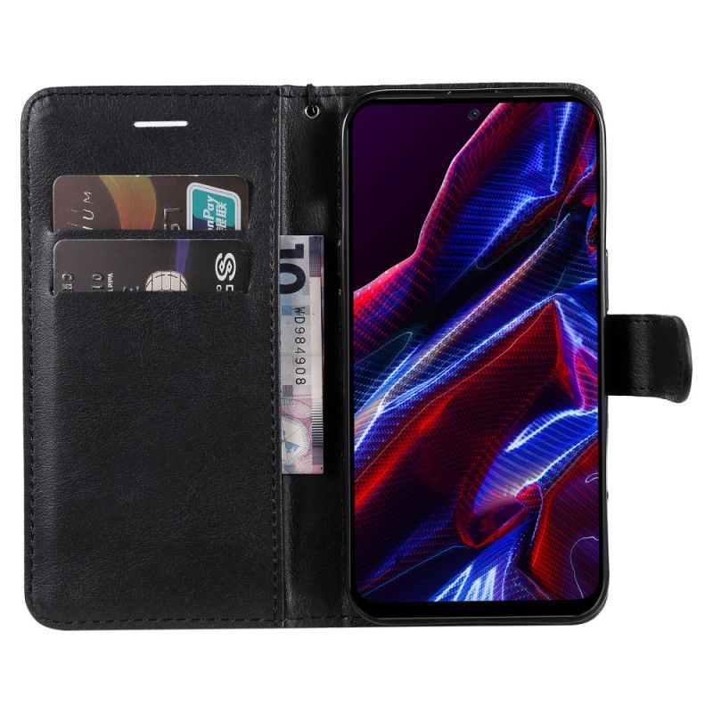 Flipové Puzdro Xiaomi Redmi Note 12 5G Obyčajné S Popruhom