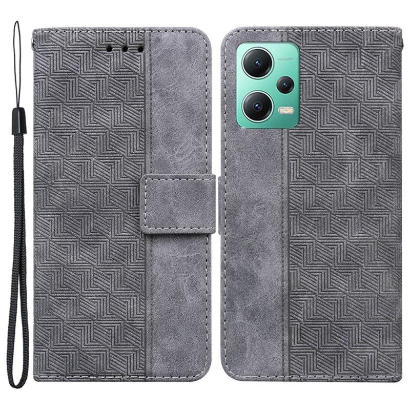 Kožené Puzdro Xiaomi Redmi Note 12 5G Remienok Vzor