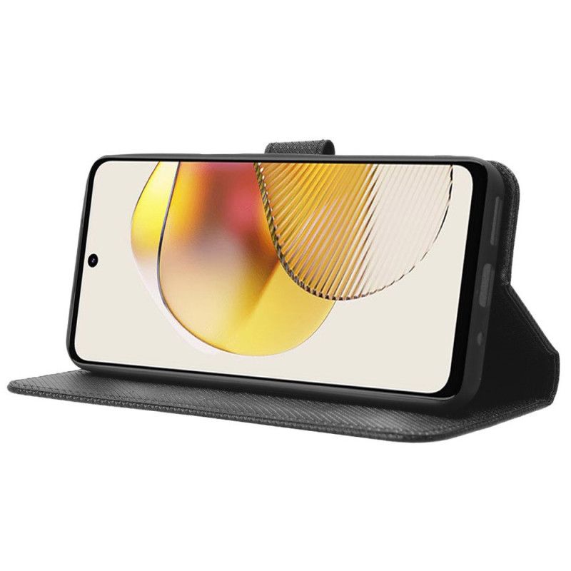 Flipové Puzdro Moto G73 5G Štýlový Remienok Z Umelej Kože