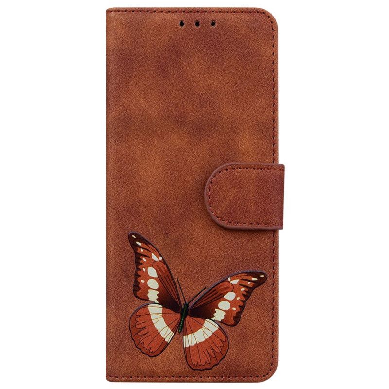 Kožené Puzdro Moto G73 5G Dizajn Motýľa