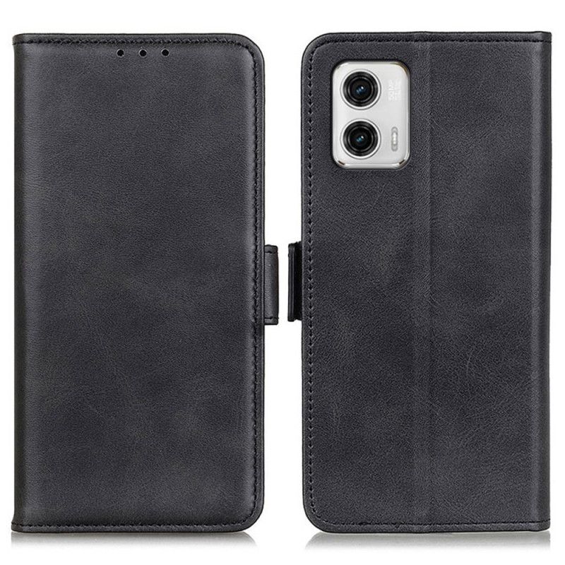 Kožené Puzdro Moto G73 5G Dvojité Zapínanie