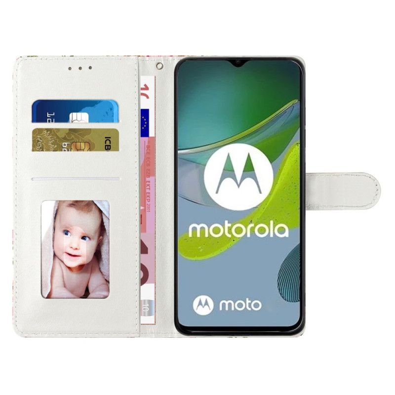 Kožené Puzdro Moto G73 5G Farebný Lapač Snov S Remienkom
